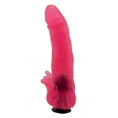 Розовая насадка для страпона с клиторальными лепестками - 18,5 см. - LOVETOY (А-Полимер) - купить с доставкой в Нижнекамске