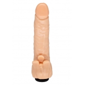 Телесная гелевая насадка-фаллос с клиторальными лепестками - 18,5 см. - LOVETOY (А-Полимер) - купить с доставкой в Нижнекамске