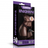 Женский темнокожий страпон Easy Strapon Set 7 Inch - 18 см. - Lovetoy - купить с доставкой в Нижнекамске