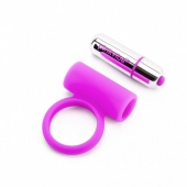 Лиловое эрекционное кольцо с вибрацией - Pink Vibe - в Нижнекамске купить с доставкой