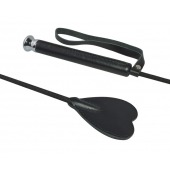 Чёрный стек с шлепком-сердечком - 70 см. - Sitabella - купить с доставкой в Нижнекамске