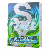 Презервативы Sagami Xtreme Mint с ароматом мяты - 3 шт. - Sagami - купить с доставкой в Нижнекамске