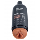 Мастурбатор-вагина цвета карамели Shower Therapy Milk Me Honey - Pipedream - в Нижнекамске купить с доставкой