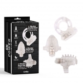 Набор из 3 прозрачных эрекционных колец с вибрацией Teasers Ring Kit - Chisa - в Нижнекамске купить с доставкой