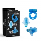 Набор из 3 синих эрекционных колец с вибрацией Teasers Ring Kit - Chisa - в Нижнекамске купить с доставкой