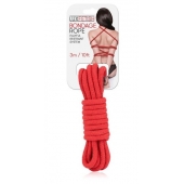 Красная хлопковая веревка для связывания - 3 м. - Lux Fetish - купить с доставкой в Нижнекамске