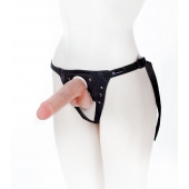 Страпон с поясом Harness - 19 см. - LOVETOY (А-Полимер) - купить с доставкой в Нижнекамске