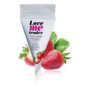 Съедобное согревающее массажное масло Love Me Tender Strawberry с ароматом клубники - 10 мл. - Love to Love - купить с доставкой в Нижнекамске