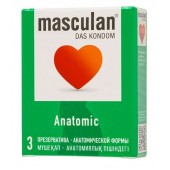 Презервативы анатомической формы Masculan Anatomic - 3 шт. - Masculan - купить с доставкой в Нижнекамске
