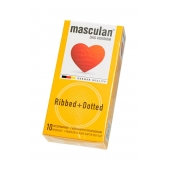Презервативы с колечками и пупырышками Masculan Ribbed+Dotted - 10 шт. - Masculan - купить с доставкой в Нижнекамске