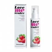 Съедобное согревающее массажное масло Love Me Tender Strawberry с ароматом клубники - 100 мл. - Love to Love - купить с доставкой в Нижнекамске