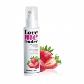 Съедобное согревающее массажное масло Love Me Tender Strawberry с ароматом клубники - 100 мл. - Love to Love - купить с доставкой в Нижнекамске