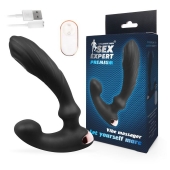 Черный вибромассажер простаты Sex Expert - 14,5 см. - Sex Expert - в Нижнекамске купить с доставкой