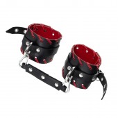 Черно-красные оковы из натуральной кожи - Pecado - купить с доставкой в Нижнекамске