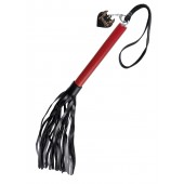 Черно-красная кожаная плеть - 50 см. - Pecado - купить с доставкой в Нижнекамске