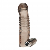 Дымчатая насадка на пенис с вибрацией  Vibrating Penis Enhancing Sleeve Extension - 13,3 см. - BlueLine - в Нижнекамске купить с доставкой