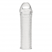 Текстурированная насадка на пенис Clear Textured Penis Enhancing Sleeve Extension - 16,5 см. - BlueLine - в Нижнекамске купить с доставкой
