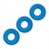 Комплект из трех голубых колец для эрекции 3-Pack Ultra-Stim Stretch Cock Rings - BlueLine - в Нижнекамске купить с доставкой