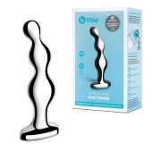 Стальной анальный фаллоимитатор для простаты Stainless Steel Anal Beads - 13 см. - b-Vibe - в Нижнекамске купить с доставкой