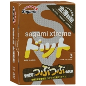 Презервативы Sagami Xtreme FEEL UP с точечной текстурой и линиями прилегания - 3 шт. - Sagami - купить с доставкой в Нижнекамске