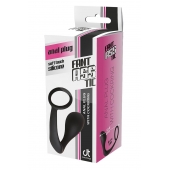 Черное эрекционное кольцо с анальной пробкой Anal Plug With Cockring - Dream Toys - в Нижнекамске купить с доставкой