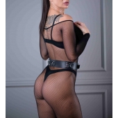 Черный кожаный пояс Sex Game - БДСМ Арсенал - купить с доставкой в Нижнекамске