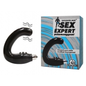 Чёрный массажёр простаты серии Sex Expert - Sex Expert - в Нижнекамске купить с доставкой