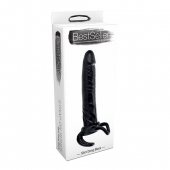 Чёрная насадка-фаллос для двойного проникновения INFLATABLE DILDO SLIM DONG  - 13,5 см. - Toyz4lovers - в Нижнекамске купить с доставкой