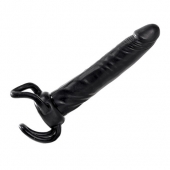 Чёрная насадка-фаллос для двойного проникновения INFLATABLE DILDO SLIM DONG  - 13,5 см. - Toyz4lovers - в Нижнекамске купить с доставкой