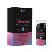 Жидкий вибратор Vibration Cotton Candy с ароматом сахарной ваты - 15 мл. - INTT - купить с доставкой в Нижнекамске