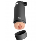 Серый мастурбатор в виде бутылки F*ck Flask - Pipedream - в Нижнекамске купить с доставкой