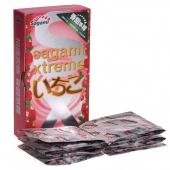 Презервативы Sagami Xtreme Strawberry c ароматом клубники - 10 шт. - Sagami - купить с доставкой в Нижнекамске