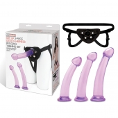 Тренировочный набор с тремя насадками Pegging Training Set - Lux Fetish - купить с доставкой в Нижнекамске