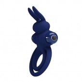 Синее эрекционное кольцо с вибростимуляцией клитора Powerful Ring - Baile - в Нижнекамске купить с доставкой