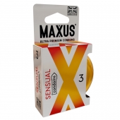 Презервативы анатомической формы Maxus Sensual - 3 шт. - Maxus - купить с доставкой в Нижнекамске