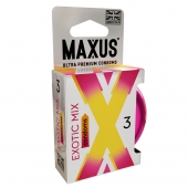 Ароматизированные презервативы Maxus Exotic Mix - 3 шт. - Maxus - купить с доставкой в Нижнекамске