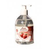 Лубрикант на водной снове Love Protection Strawberry с ароматом клубники - 300 мл. - Lola Games - купить с доставкой в Нижнекамске