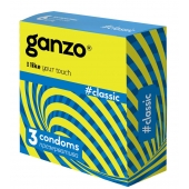 Классические презервативы с обильной смазкой Ganzo Classic - 3 шт. - Ganzo - купить с доставкой в Нижнекамске