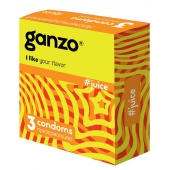 Ароматизированные презервативы Ganzo Juice - 3 шт. - Ganzo - купить с доставкой в Нижнекамске