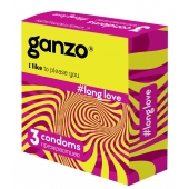 Презервативы с анестетиком для продления удовольствия Ganzo Long Love - 3 шт. - Ganzo - купить с доставкой в Нижнекамске