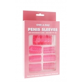 Набор из 7 розовых насадок на пенис ONE-A-DAY PENIS SLEEVES PINK - Seven Creations - в Нижнекамске купить с доставкой
