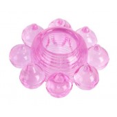 Розовое гелевое эрекционное кольцо-цветок - Toyfa Basic - в Нижнекамске купить с доставкой