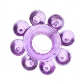 Мягкая фиолетовая гелевая насадка - Toyfa Basic - в Нижнекамске купить с доставкой