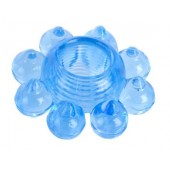 Голубая гелевая насадка-цветок - Toyfa Basic - в Нижнекамске купить с доставкой