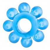 Голубая гелевая насадка-цветок - Toyfa Basic - в Нижнекамске купить с доставкой