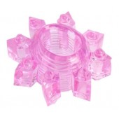 Розовое гелевое эрекционное кольцо-звезда - Toyfa Basic - в Нижнекамске купить с доставкой