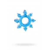 Голубая гелевая насадка-звезда - Toyfa Basic - в Нижнекамске купить с доставкой