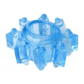 Голубая гелевая насадка-звезда - Toyfa Basic - в Нижнекамске купить с доставкой