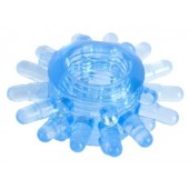 Голубая гелевая насадка с шипиками - Toyfa Basic - в Нижнекамске купить с доставкой