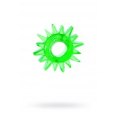 Зеленое эрекционное кольцо-солнце - Toyfa Basic - в Нижнекамске купить с доставкой